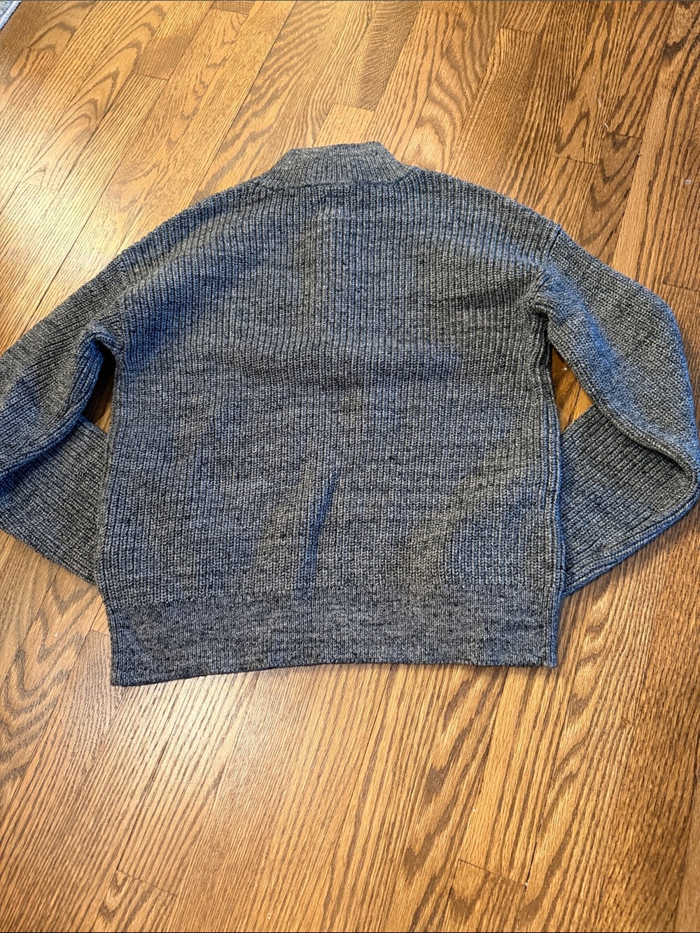 GAP Boys Navy-Gray Zip Mock Neck Sweater Size Large - Picture 4 of 4